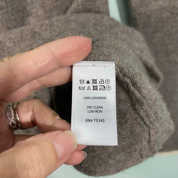 Nicole Miller Women's Brown 100% Cashmere High Neck Sweater Size S - Picture 5 of 9